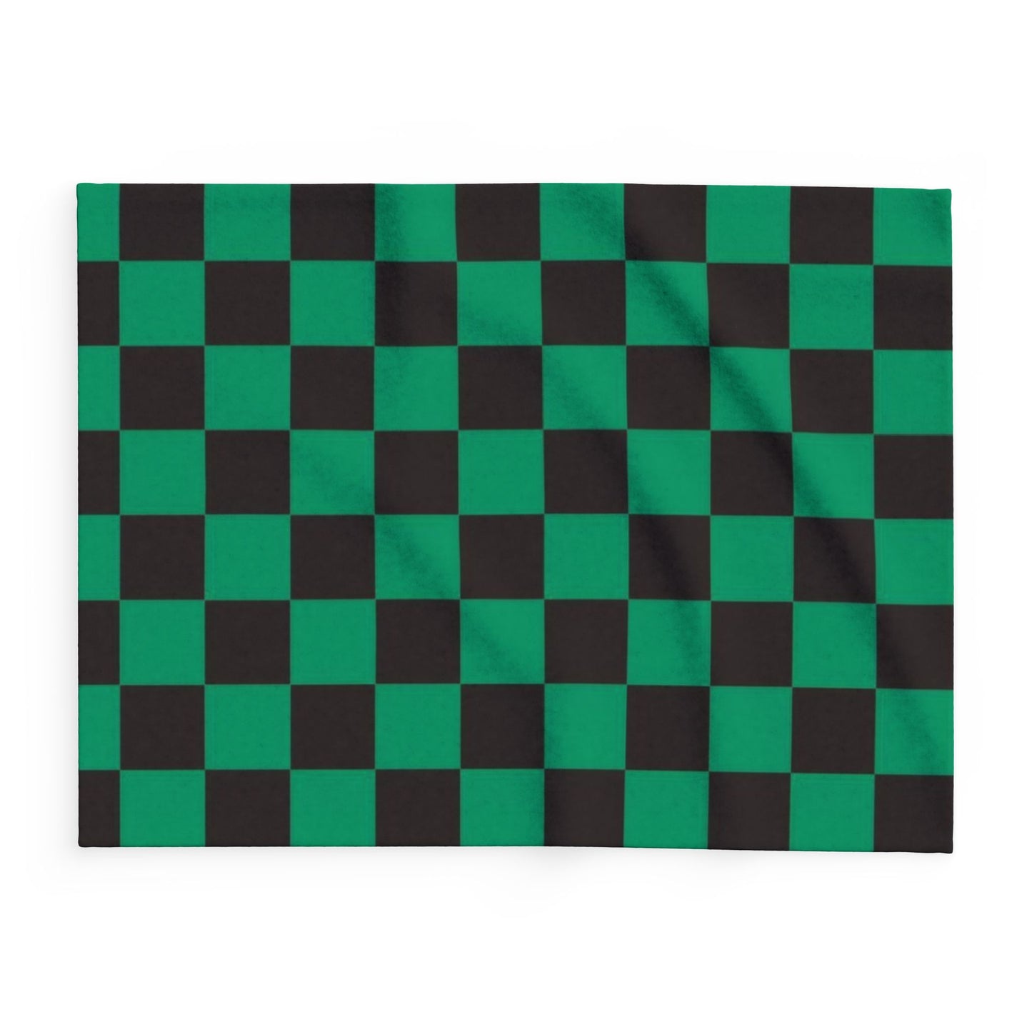 Green & Black Pattern Arctic Blanket