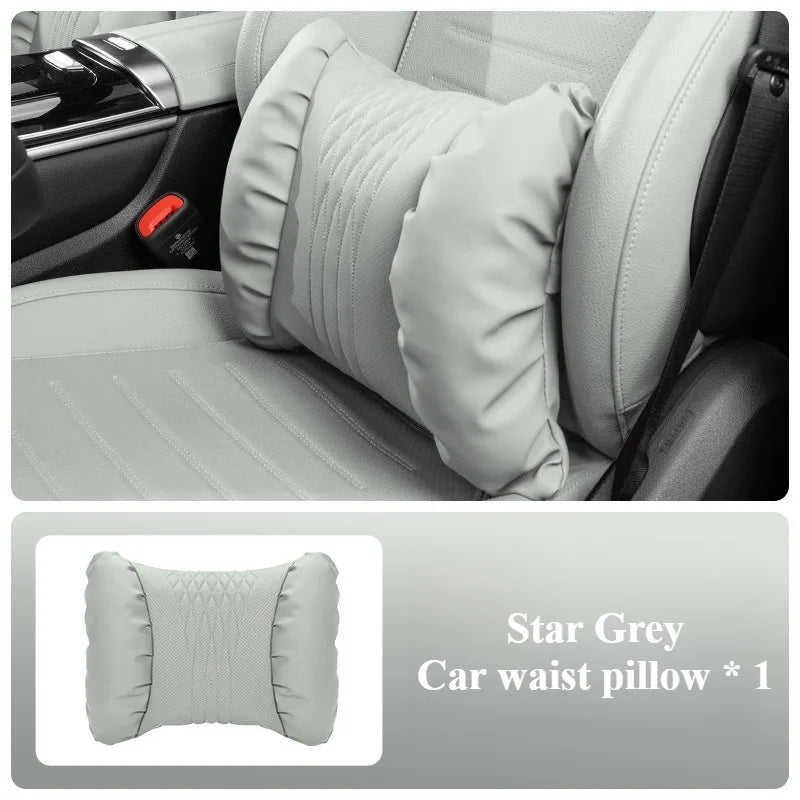 Soft Nappa Leather Car Headrest and Lumbar Support