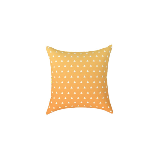Sunny - White Triangles Square Pillow