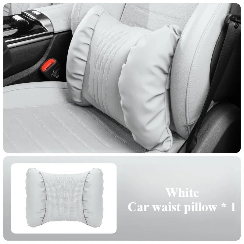 Soft Nappa Leather Car Headrest and Lumbar Support