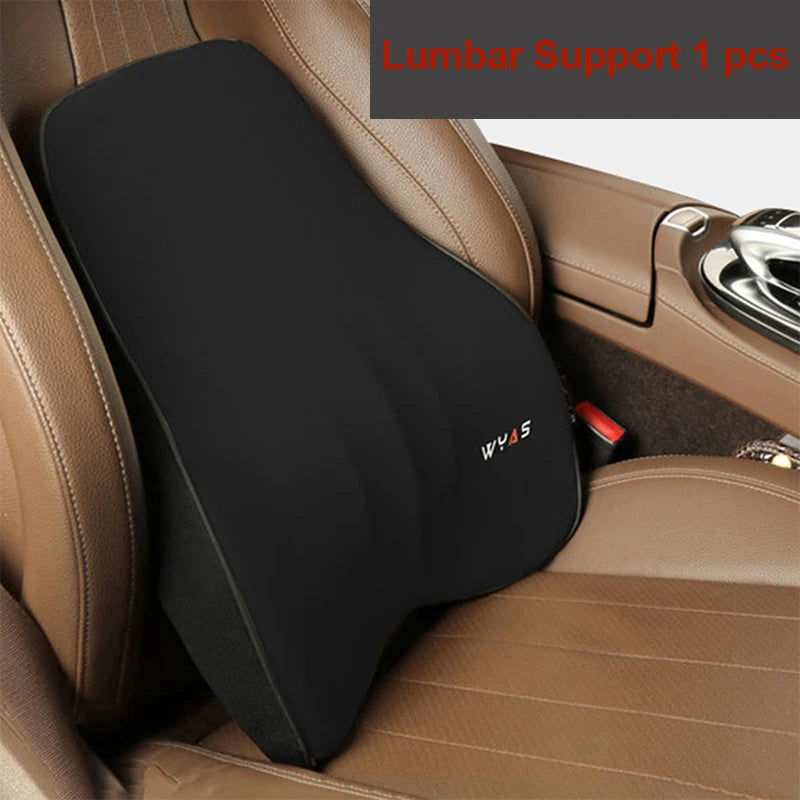 Car Lumbar Support & Headrest Set – Universal Fit for Comfort & Posture