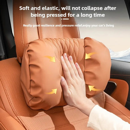 Soft Nappa Leather Car Headrest and Lumbar Support