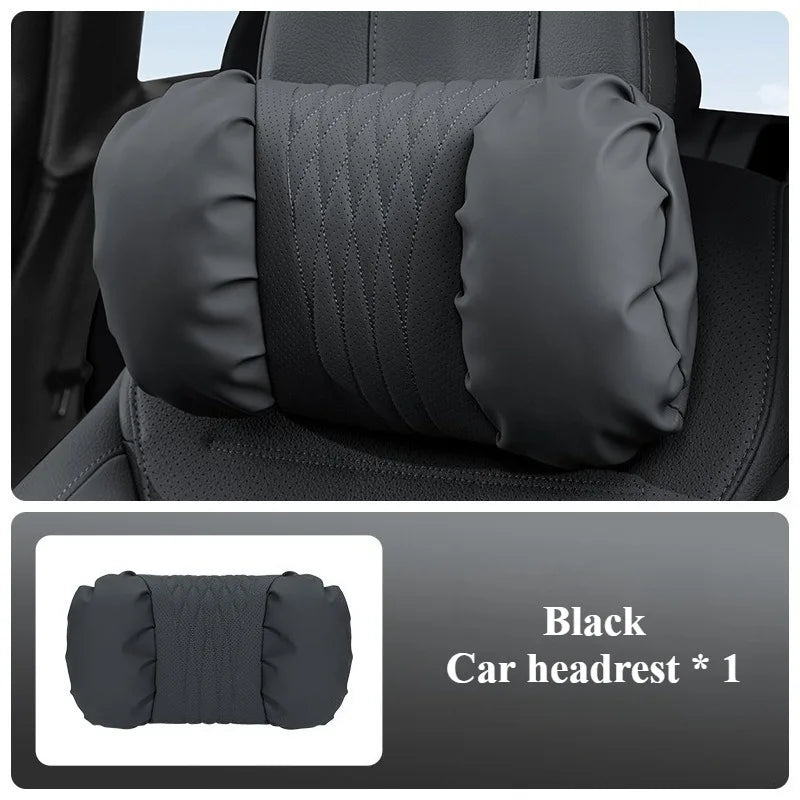 Soft Nappa Leather Car Headrest and Lumbar Support