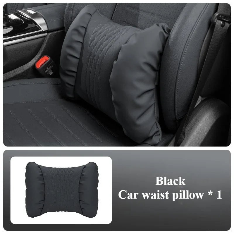 Soft Nappa Leather Car Headrest and Lumbar Support