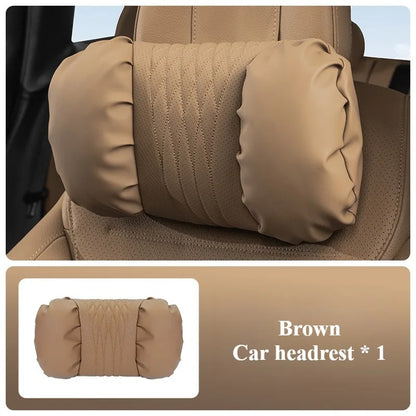 Soft Nappa Leather Car Headrest and Lumbar Support