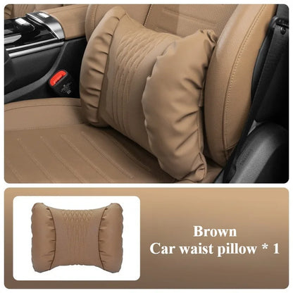 Soft Nappa Leather Car Headrest and Lumbar Support