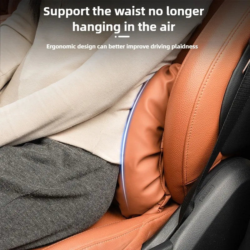 Soft Nappa Leather Car Headrest and Lumbar Support