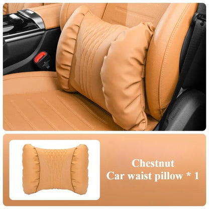 Soft Nappa Leather Car Headrest and Lumbar Support