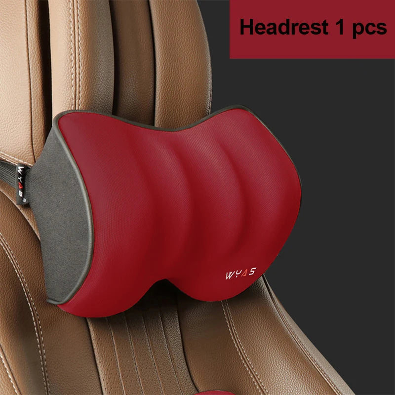Car Lumbar Support & Headrest Set – Universal Fit for Comfort & Posture