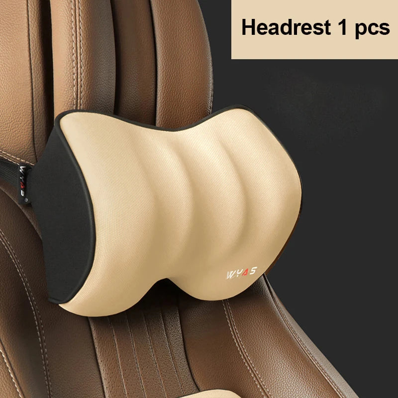 Car Lumbar Support & Headrest Set – Universal Fit for Comfort & Posture