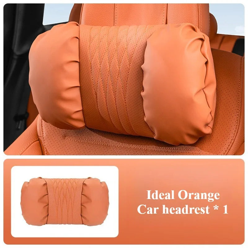 Soft Nappa Leather Car Headrest and Lumbar Support