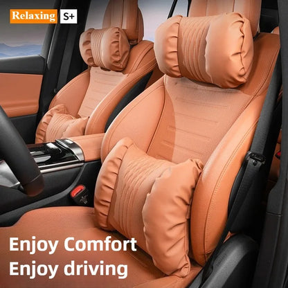 Soft Nappa Leather Car Headrest and Lumbar Support