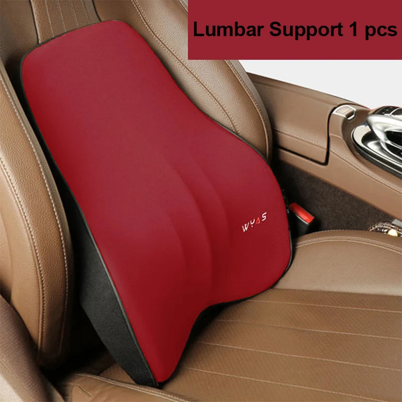 Car Lumbar Support & Headrest Set – Universal Fit for Comfort & Posture