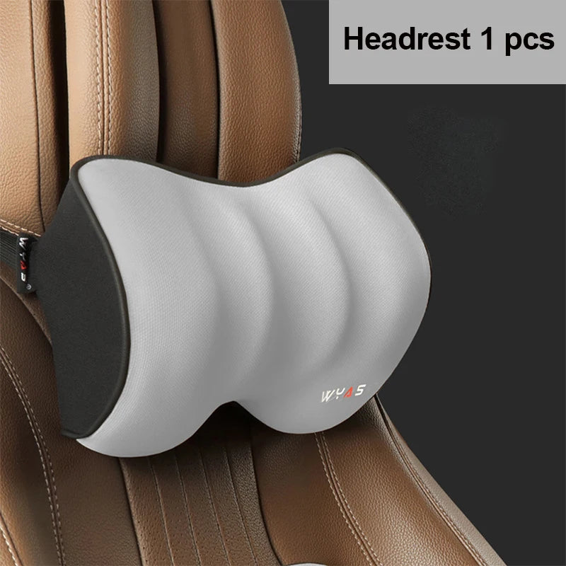 Car Lumbar Support & Headrest Set – Universal Fit for Comfort & Posture