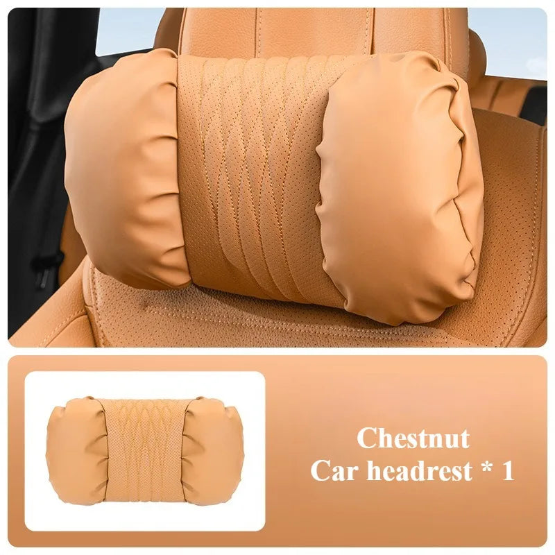 Soft Nappa Leather Car Headrest and Lumbar Support
